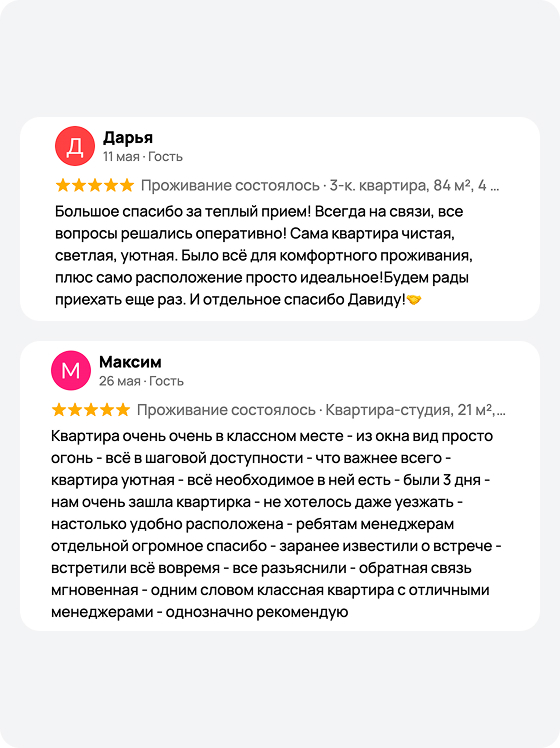 Отзыв гостя с Авито о проживании в квартире Вгости